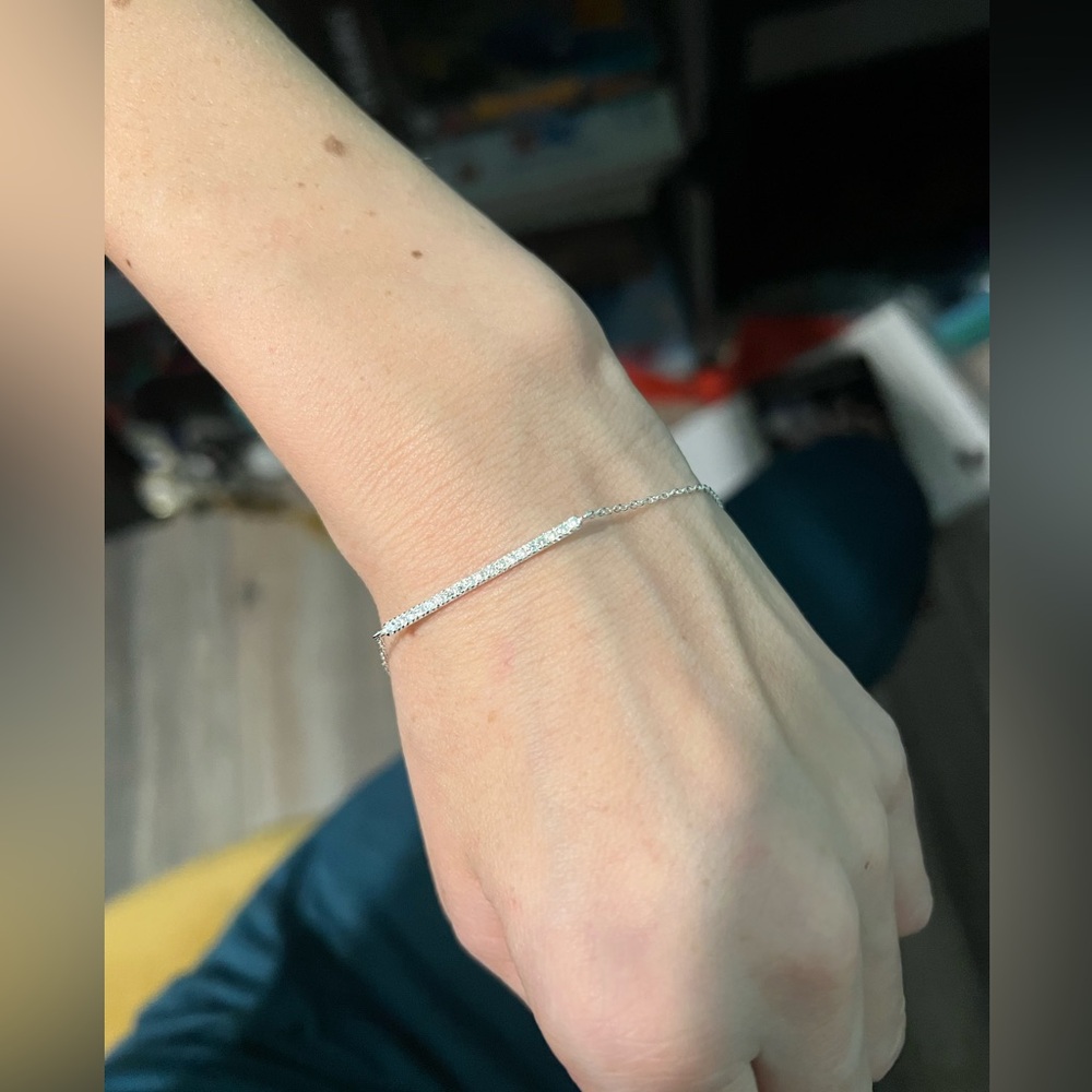 Silver bar bracelet